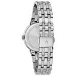Stylish Silver-Tone Bulova Crystal Quartz Watch