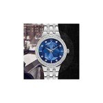 Stylish Silver-Tone Bulova Crystal Quartz Watch