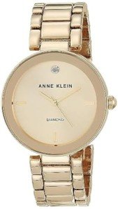 Anne Klein Gold-Tone Diamond Dial Bracelet Watch