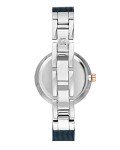 Anne Klein Women's Blue Mesh Crystal Bracelet Watch