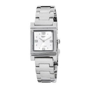 Casio Women's Silver-Tone White Dial Watch