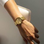 Anne Klein Gold-Tone Diamond Dial Bracelet Watch