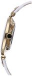 Anne Klein Women's Gold-Tone White Leather Watch