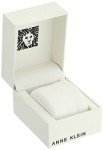 Anne Klein Women's Gold-Tone White Leather Watch
