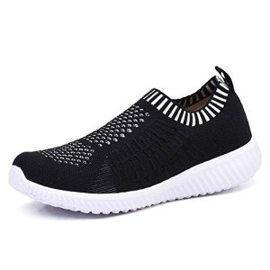 TIOSEBON Women's Black Mesh Athletic Walking Shoes