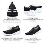 TIOSEBON Women's Black Mesh Athletic Walking Shoes