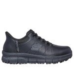 Skechers Women's Black Slip-On Bungee Work Shoes