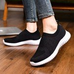 Konhill Women's Lightweight Slip-On Walking Sneakers