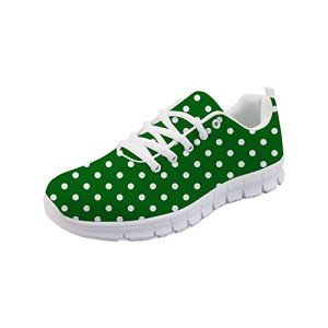 Comfortable Polka Dot Women's Running Sneakers (Green)