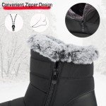 Women's Black Fur Lined Waterproof Snow Boots