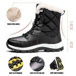 Women's Waterproof Warm Snow Boots - Black Size 8.5