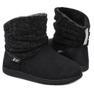 Cozy Chenille Knit Bootie Slippers for Women