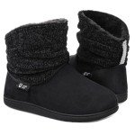 Cozy Chenille Knit Bootie Slippers for Women