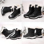 Women's Waterproof Warm Snow Boots - Black Size 8.5
