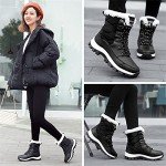 Women's Waterproof Warm Snow Boots - Black Size 8.5