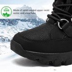 HOBIBEAR Women's Black Lace-Up Winter Boots