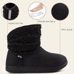 Cozy Chenille Knit Bootie Slippers for Women
