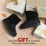 Cozy Chenille Knit Bootie Slippers for Women