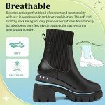 Black and White Women's Chelsea Ankle Boots