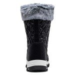 HOBIBEAR Women's Waterproof Winter Snow Boots – Black Size 8