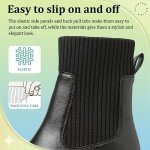 Black and White Women's Chelsea Ankle Boots