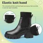 Black and White Women's Chelsea Ankle Boots