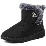 Women's Waterproof Winter Ankle Snow Boots with Fur