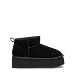 Genuine Suede Platform Mini Boots for Women