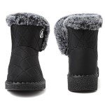 Women's Waterproof Winter Ankle Snow Boots with Fur