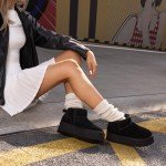 Genuine Suede Platform Mini Boots for Women