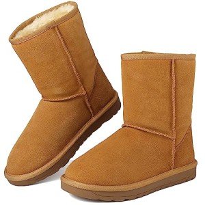 Warm Suede Fur Lined Winter Snow Boots for Women