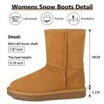 Warm Suede Fur Lined Winter Snow Boots for Women