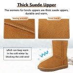 Warm Suede Fur Lined Winter Snow Boots for Women