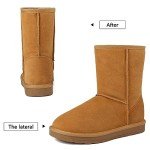Warm Suede Fur Lined Winter Snow Boots for Women