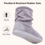 Cozy Women's Chenille Knit Slipper Booties