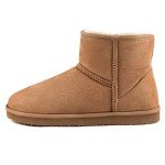 Cozy Brown Short Bootie Slippers for Women