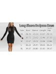BONITEE Fall Long Sleeve Dresses Women Sexy Bodycon Short Dresses Black Trendy Long Sleeve Party Mini Dresses 2024 Fashion Clothing