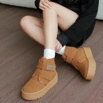 Cozy Suede Winter Platform Boots for Women