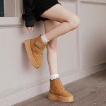 Cozy Suede Winter Platform Boots for Women