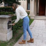 Cozy Brown Short Bootie Slippers for Women