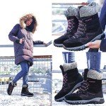 Women's Warm Fur-Lined Snow Boots - Black