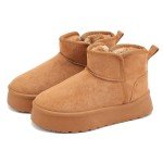 Warm Suede Fur-Lined Winter Ankle Boots for Women