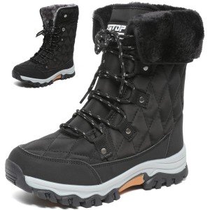 Women's Waterproof Winter Snow Boots with Fur Lining