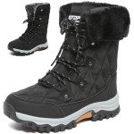 Women's Waterproof Winter Snow Boots with Fur Lining