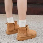 Warm Suede Fur-Lined Winter Ankle Boots for Women