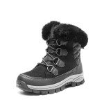 Women's Waterproof Winter Snow Boots - Size 9, Black