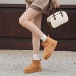 Warm Suede Fur-Lined Winter Ankle Boots for Women