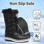 Warm Waterproof Fur-Lined Women's Snow Boots