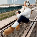 Chestnut Platform Mini Ankle Boots for Women