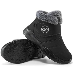 Waterproof Winter Snow Boots for Women - Black